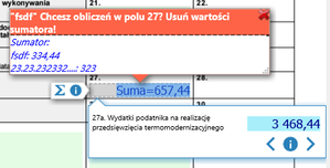 sumator wprowadzony w poz. 27