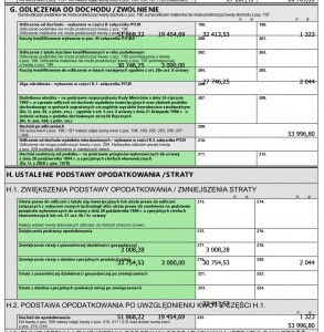 Fragment strony czwartej PIT-36