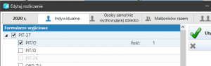 w wyborze formularzy